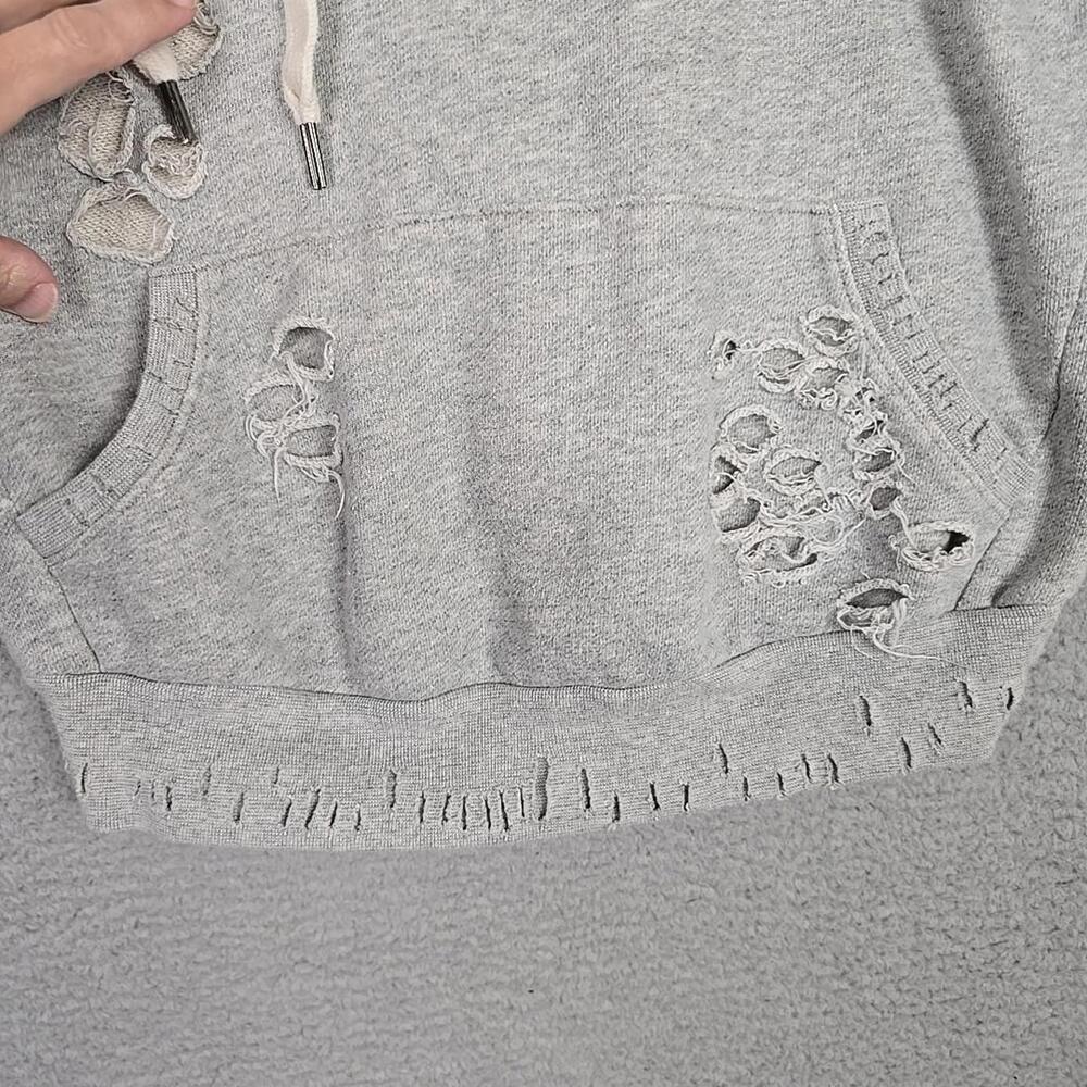 NSF Revolve Lisse Distressed Hoodie Grey, size S - Picture 7 of 9